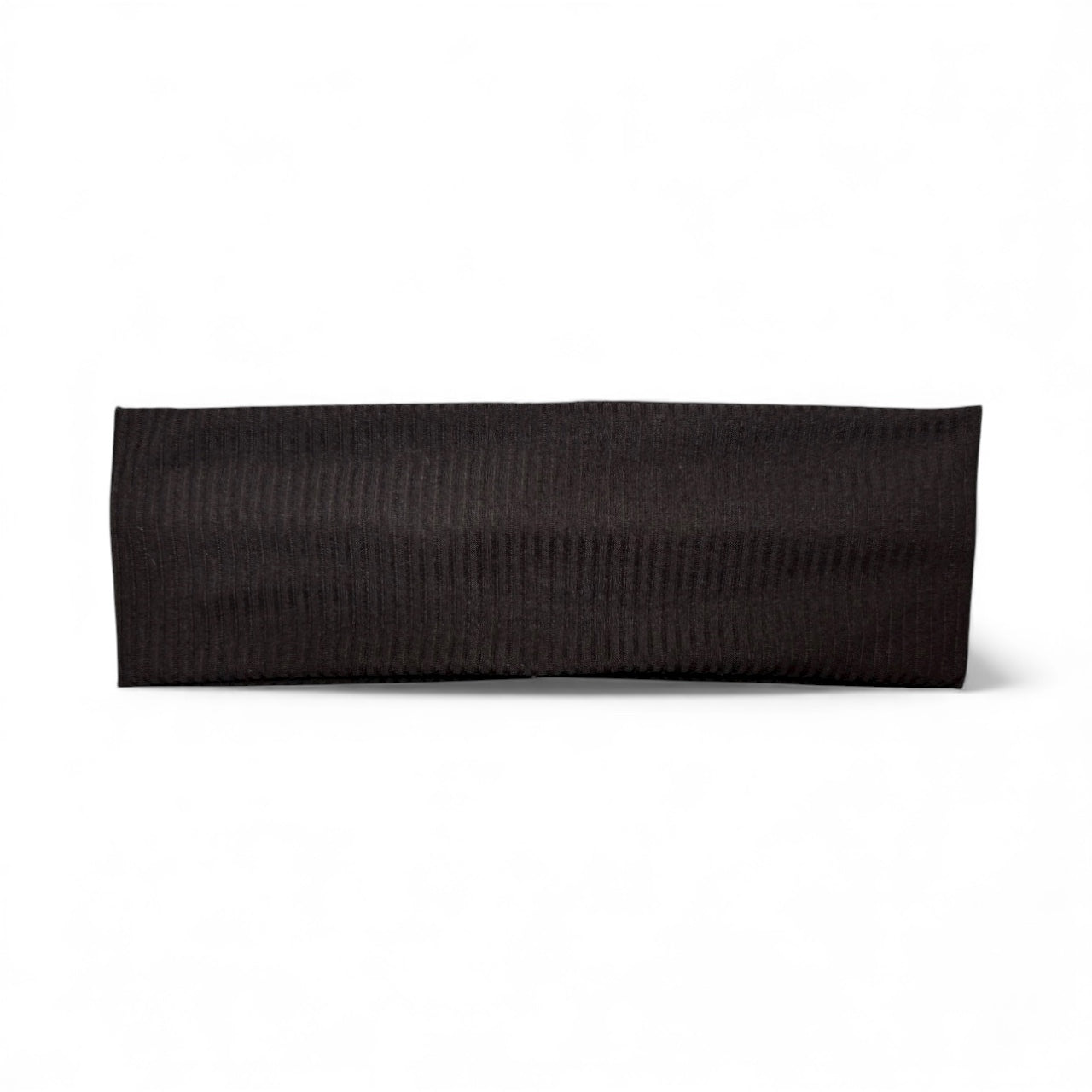 Wide Headband • Black Ribbed