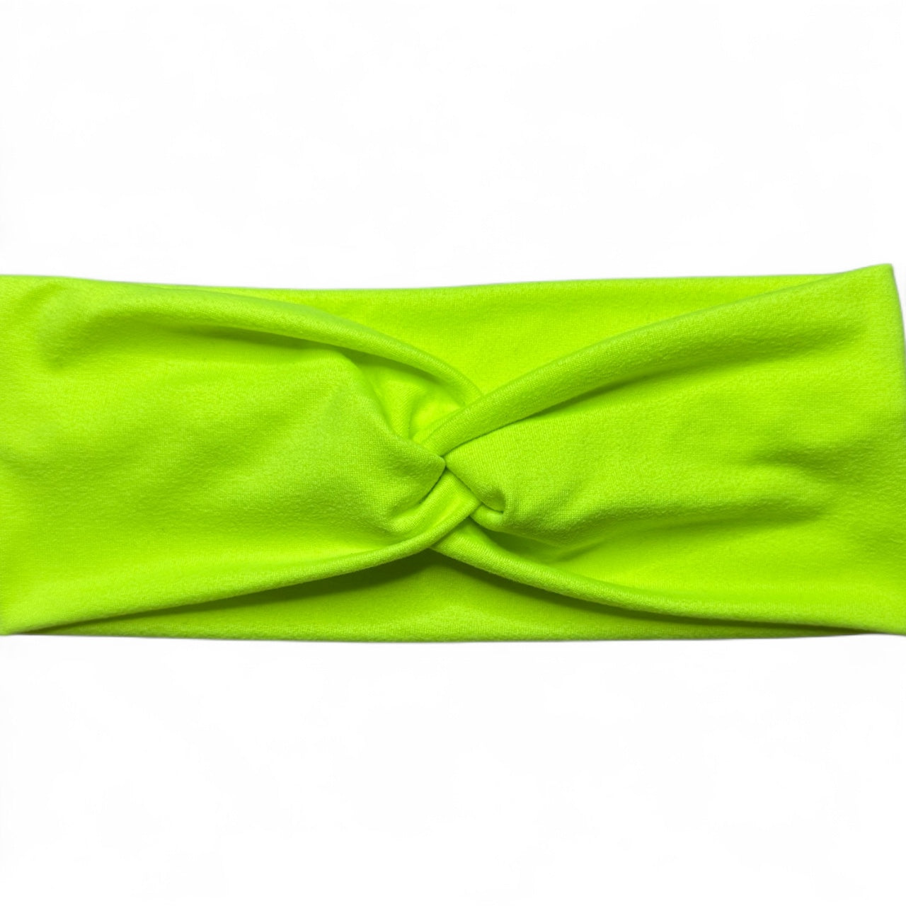 Extra Wide Twist Headband • Neon Yellow
