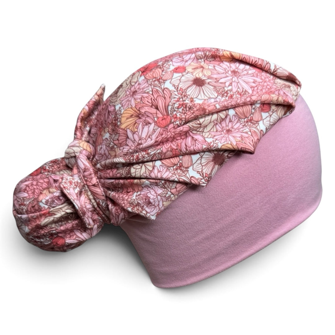 EuroFit Scrub Cap • Pink Petals