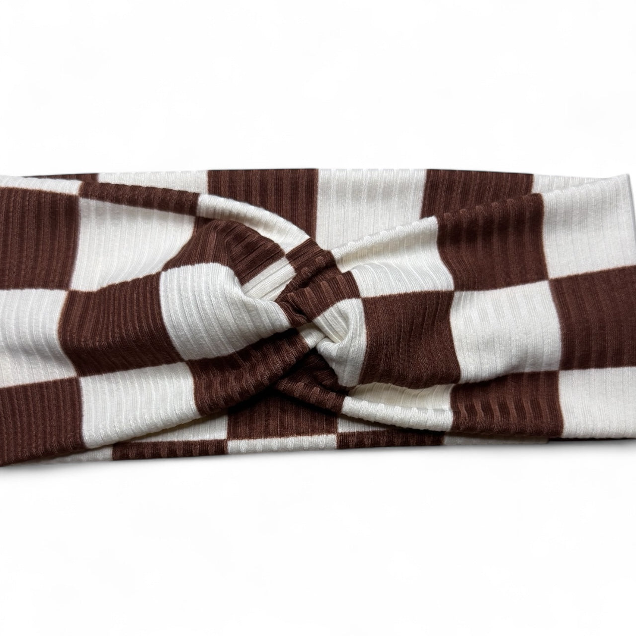 Extra Wide Twist Smooth Rib • Cafè Check