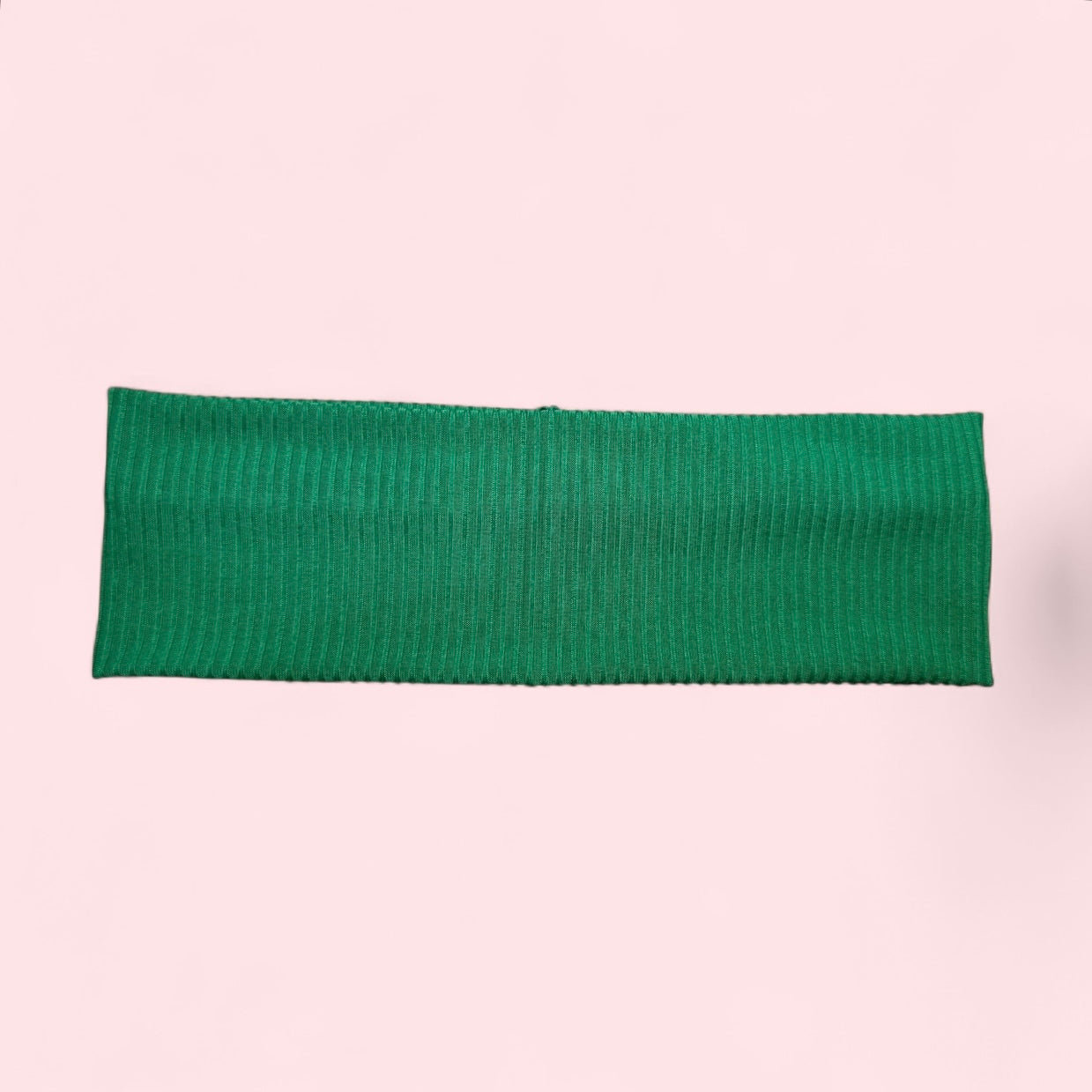 Wide Headband • Kelly Green Ribbed