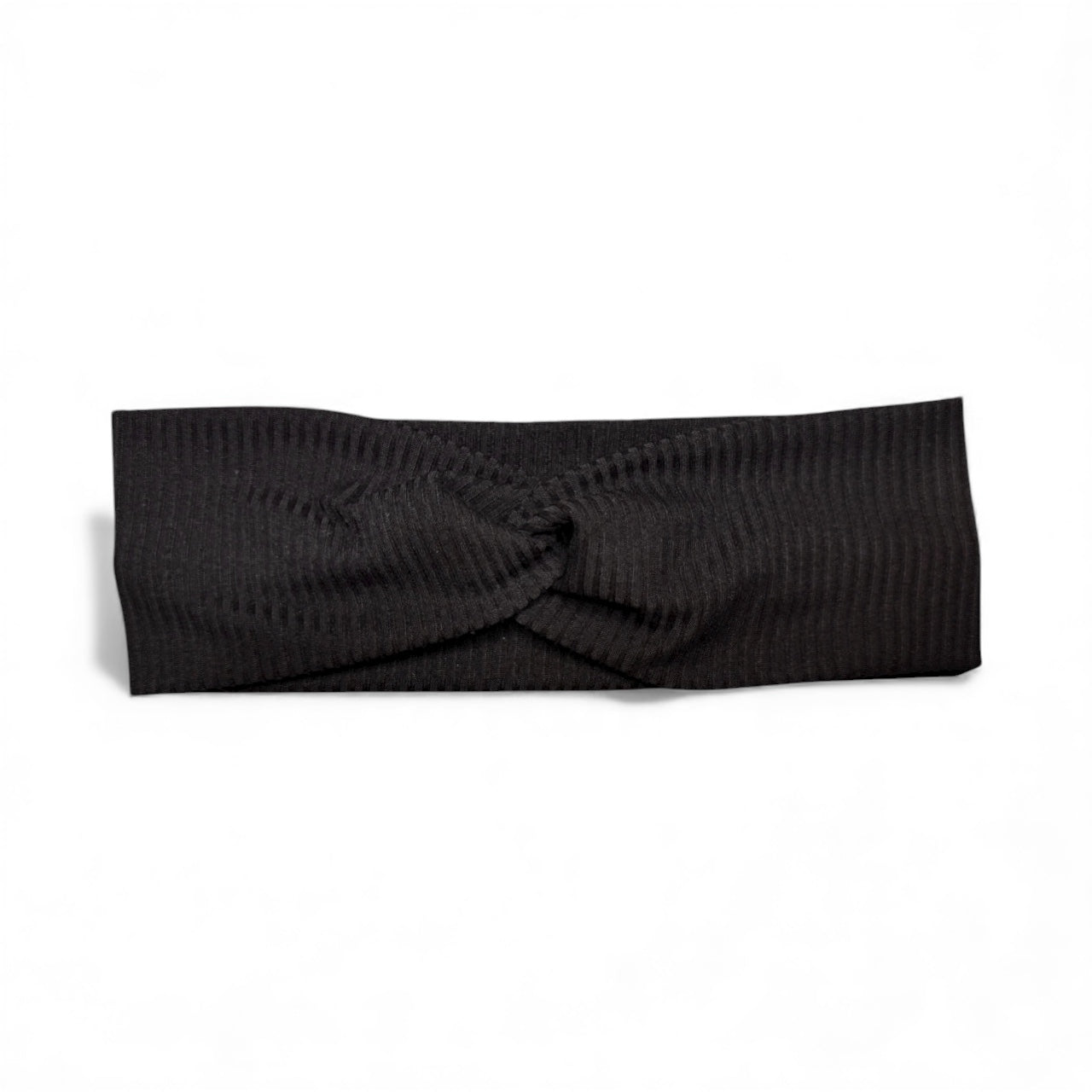Twist Headband • Black Ribbed