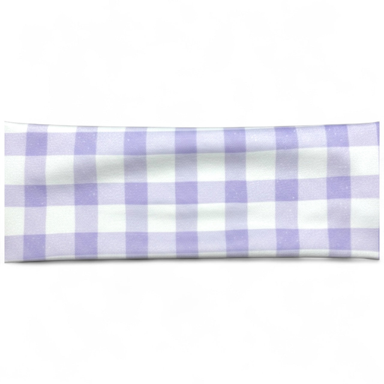 Extra Wide Headband • Lavender Gingham