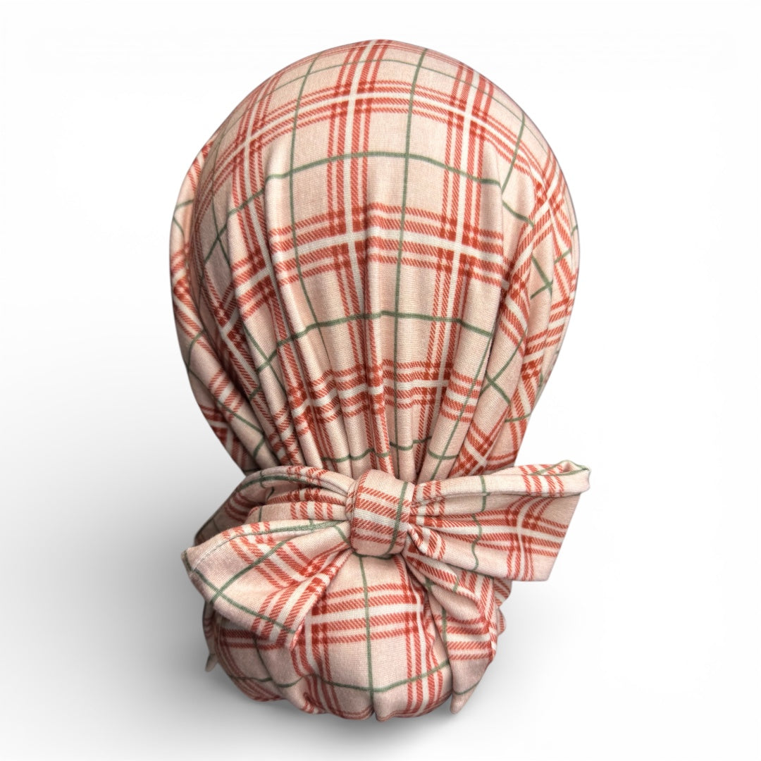 Scrub cap • Watermelon Plaid